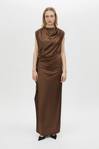 Elowyn Drape Detail Midi Dress