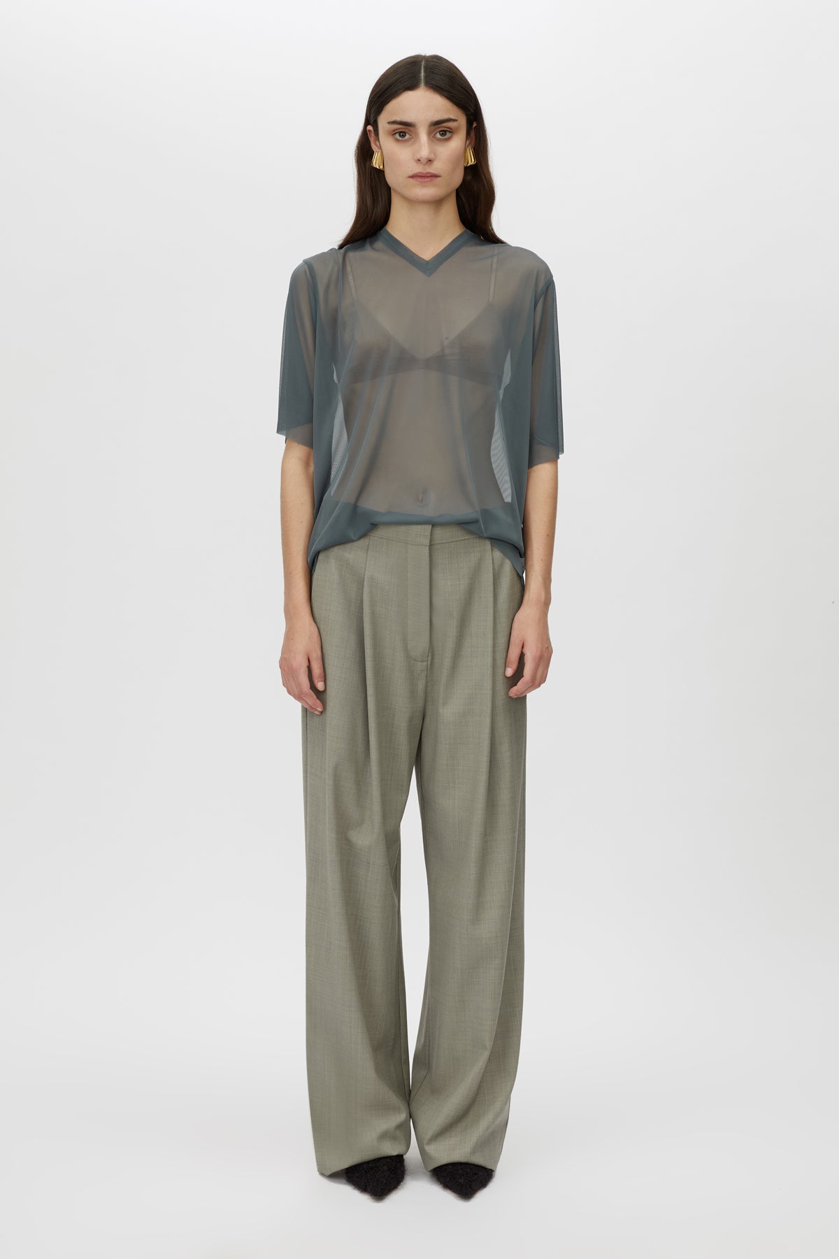 Enigma V Neck Sheer Tee