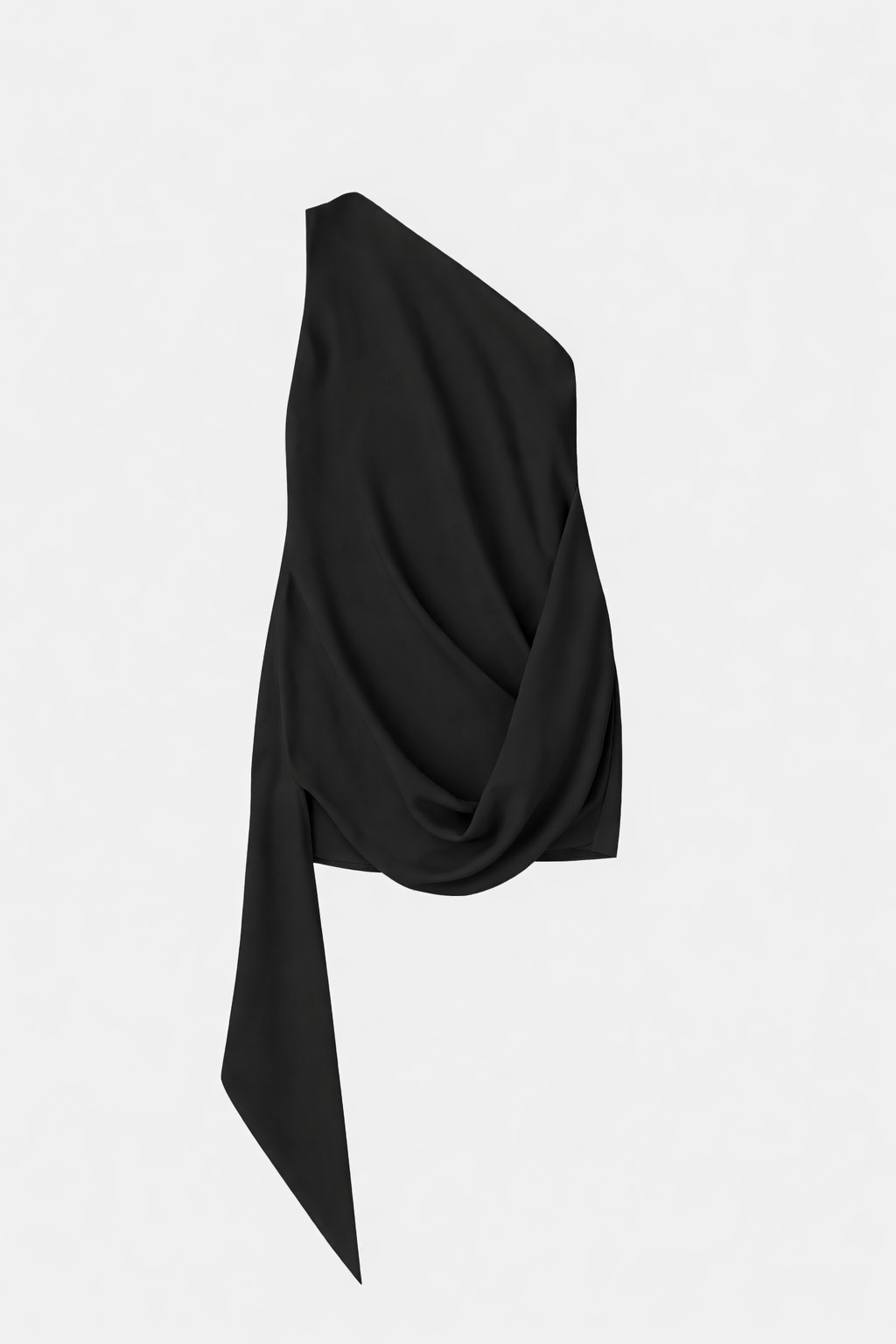 Ghost View CAMILLA AND MARC Eon Dress asymmetric draped one-shoulder mini dress in black.