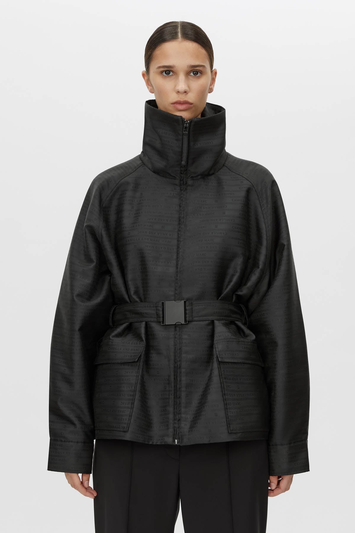 Escher Logo Jacquard Puffer Jacket