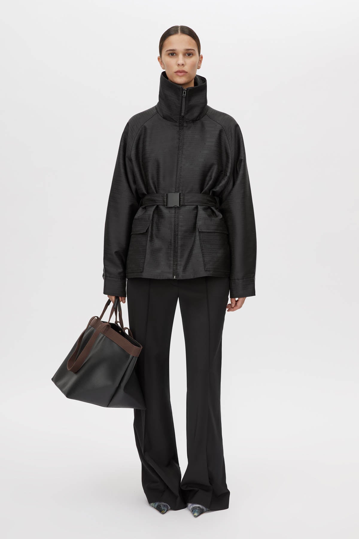 Escher Logo Jacquard Puffer Jacket