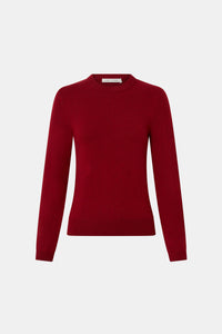 Ghost view CAMILLA AND MARC Esme Knit Sweater in Cherry Red with crew neckline, ribbed trims and single‑jersey knit.