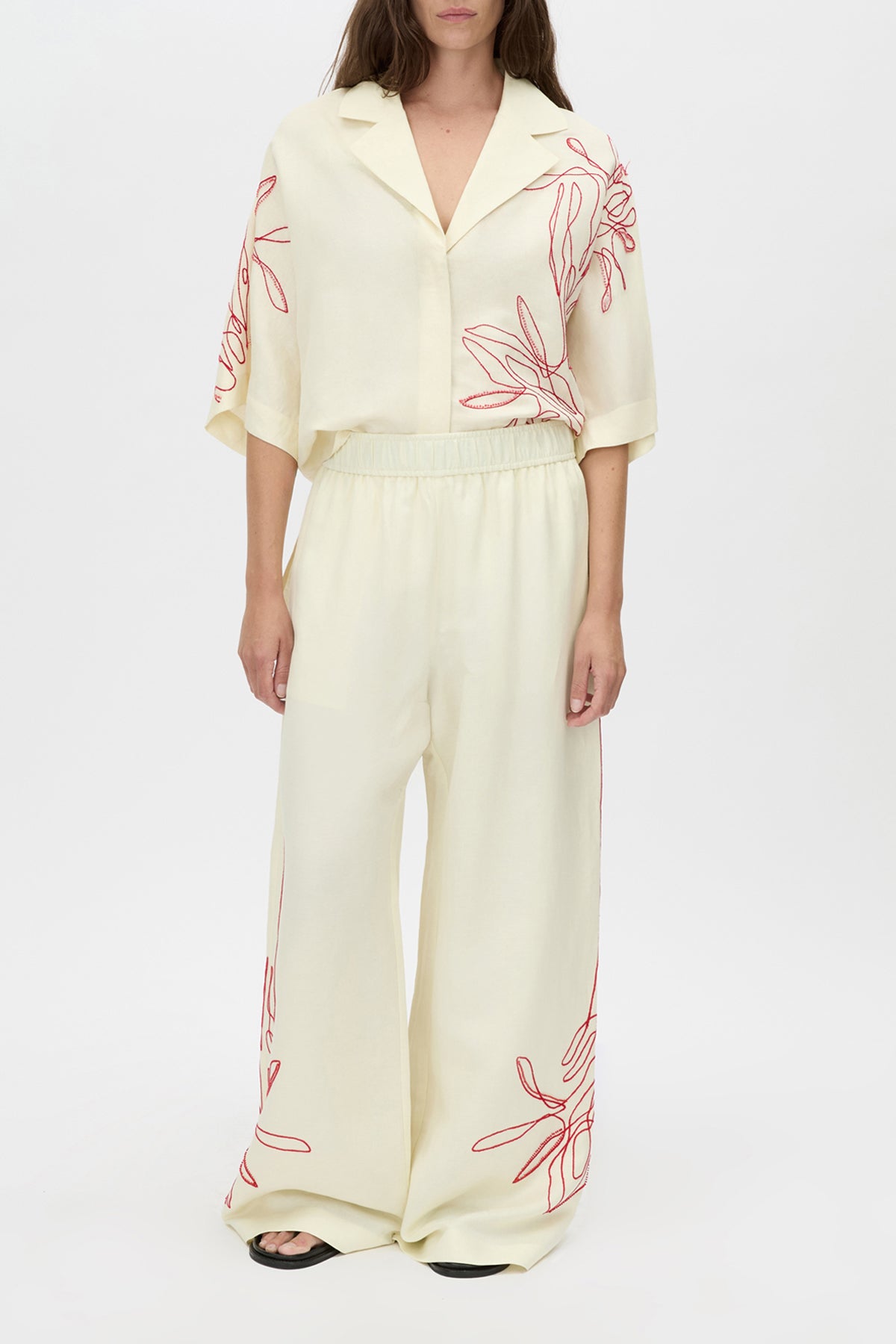 Eviva Pant - CAMILLA AND MARC Eviva lemon yellow pant with elasticated waistband for adjustable fit