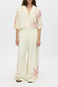 Eviva Pant - CAMILLA AND MARC Eviva lemon yellow pant with elasticated waistband for adjustable fit