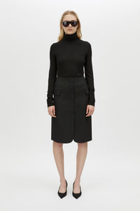 Floret Tailored Midi Skirt