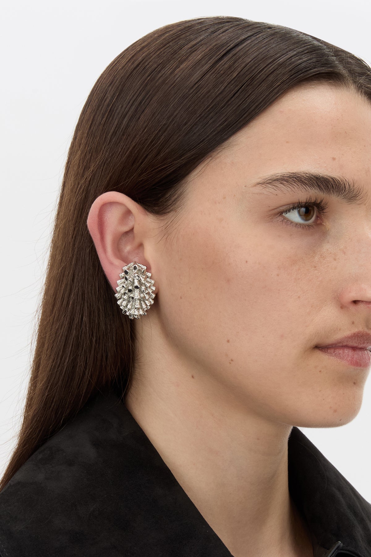 Styled view CAMILLA AND MARC Friesian Earrings.