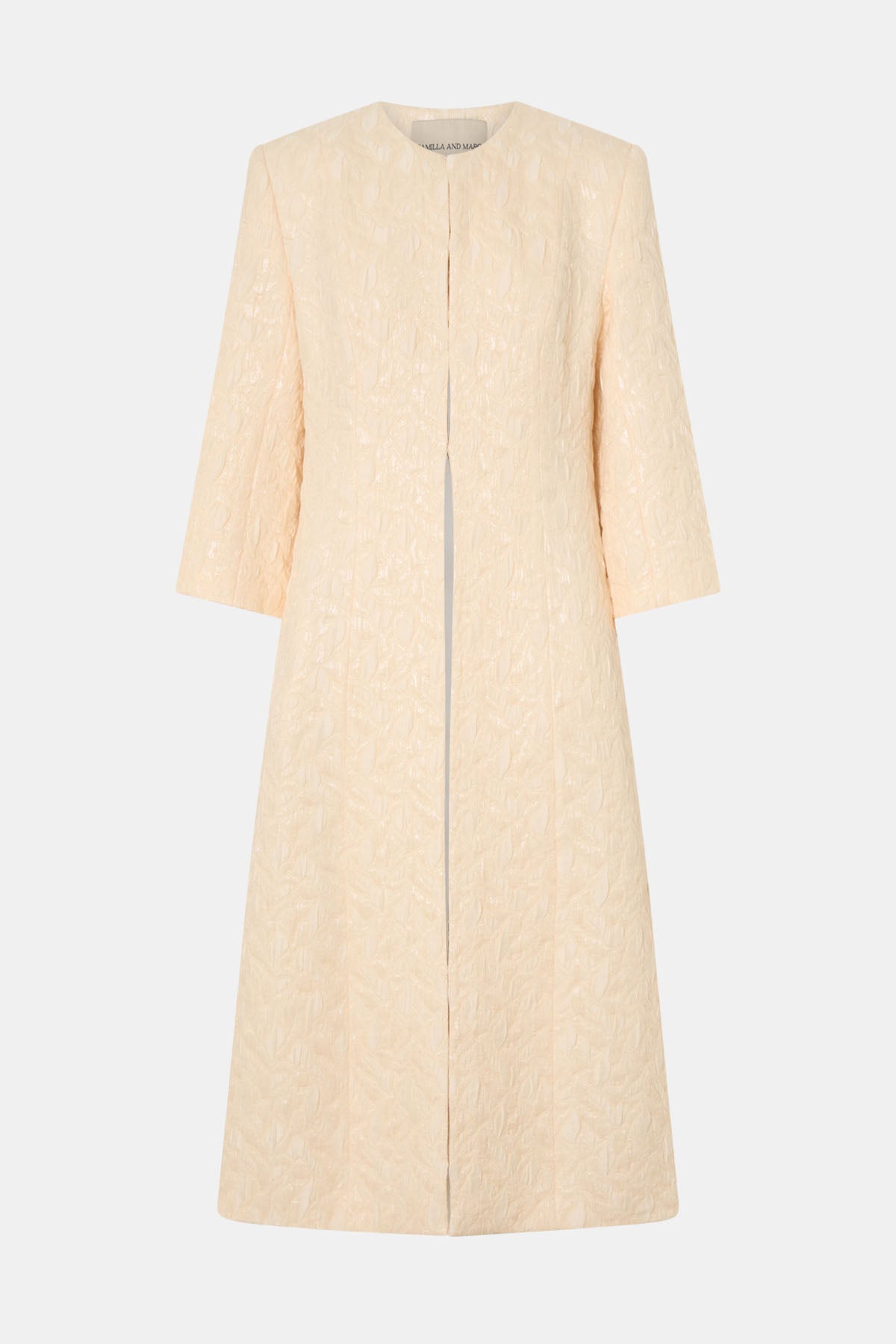 Ghost view CAMILLA AND MARC Gracia coat in cream.