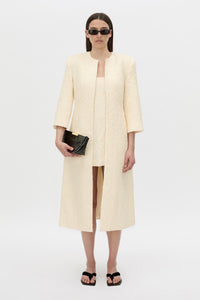 Front styled view CAMILLA AND MARC Gracia coat in cream.