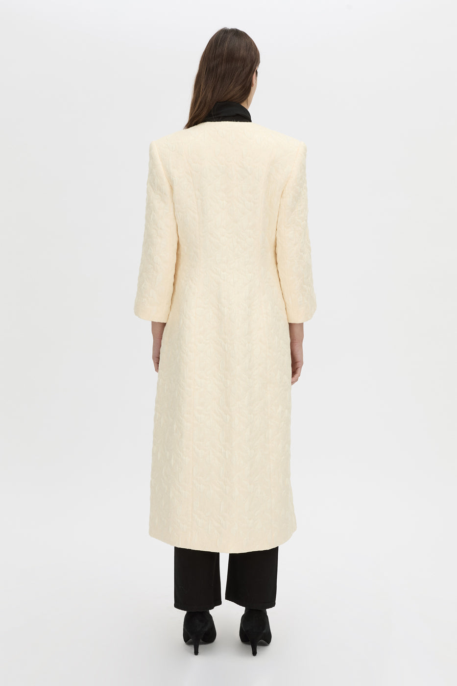 Back view CAMILLA AND MARC Gracia coat in cream.