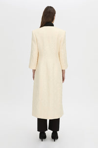Back view CAMILLA AND MARC Gracia coat in cream.