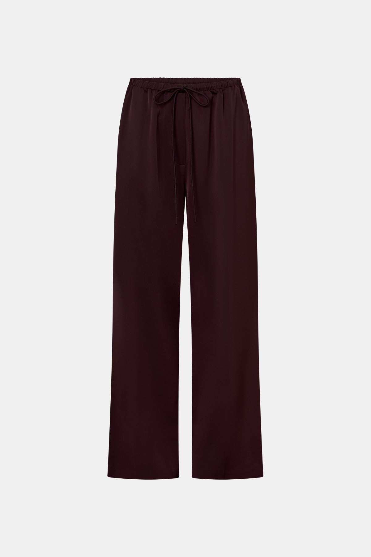 Ghost view CAMILLA AND MARC Ground Satin Pant in Black with relaxed fit.