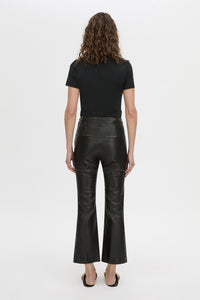 Back view CAMILLA AND MARC Haru leather pant in black.