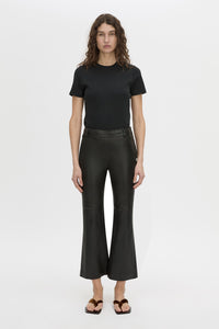 Front view CAMILLA AND MARC Haru leather pant in black.