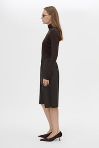 Java Short - CAMILLA AND MARC Java elasticated cotton short in espresso brown