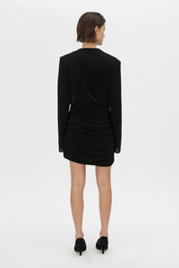 Back view CAMILLA AND MARC Katerina mini dress in black.