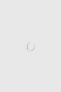 Ghost view CAMILLA AND MARC Leighton Pavé Ear Cuff in silver with geometric double‑row pavé detailing.