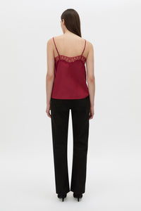 Back view CAMILLA AND MARC Lira cami in raspberry pink.