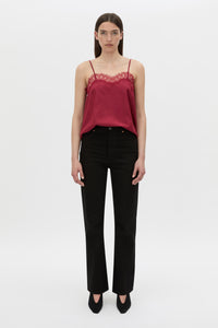Front view CAMILLA AND MARC Lira cami in raspberry pink.
