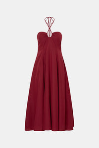 Ghost view CAMILLA AND MARC Lira midi dress in raspberry.