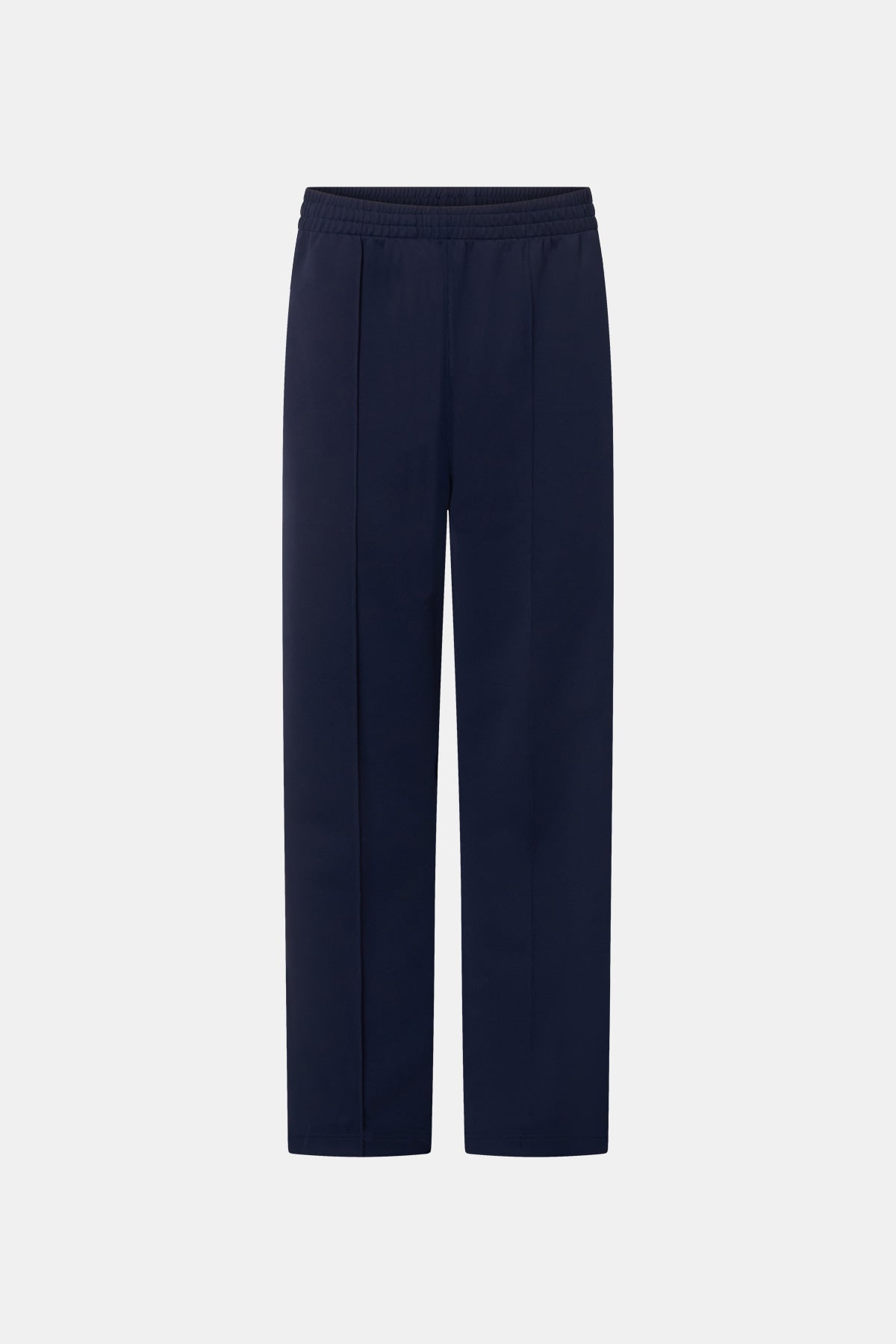 Ghost view CAMILLA AND MARC Locus Scuba Pant in Midnight with a mid‑rise fit and side‑stripe tape.