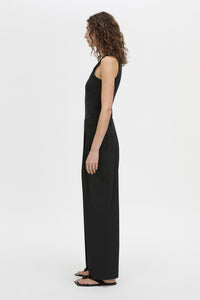 Side view CAMILLA AND MARC Lola relaxed pant in black.