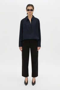 Lourdes Check Half Placket Shirt