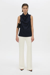 Lourdes Check Shell Top