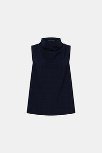 Ghost view CAMILLA AND MARC Lourdes check shell top in navy.