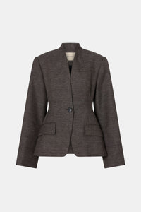 Ghost view CAMILLA AND MARC Luce blazer in chocolate marle.