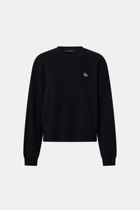 Ghost view CAMILLA AND MARC Lyra Embroidered Tracksuit Top in Black and White with relaxed fit.