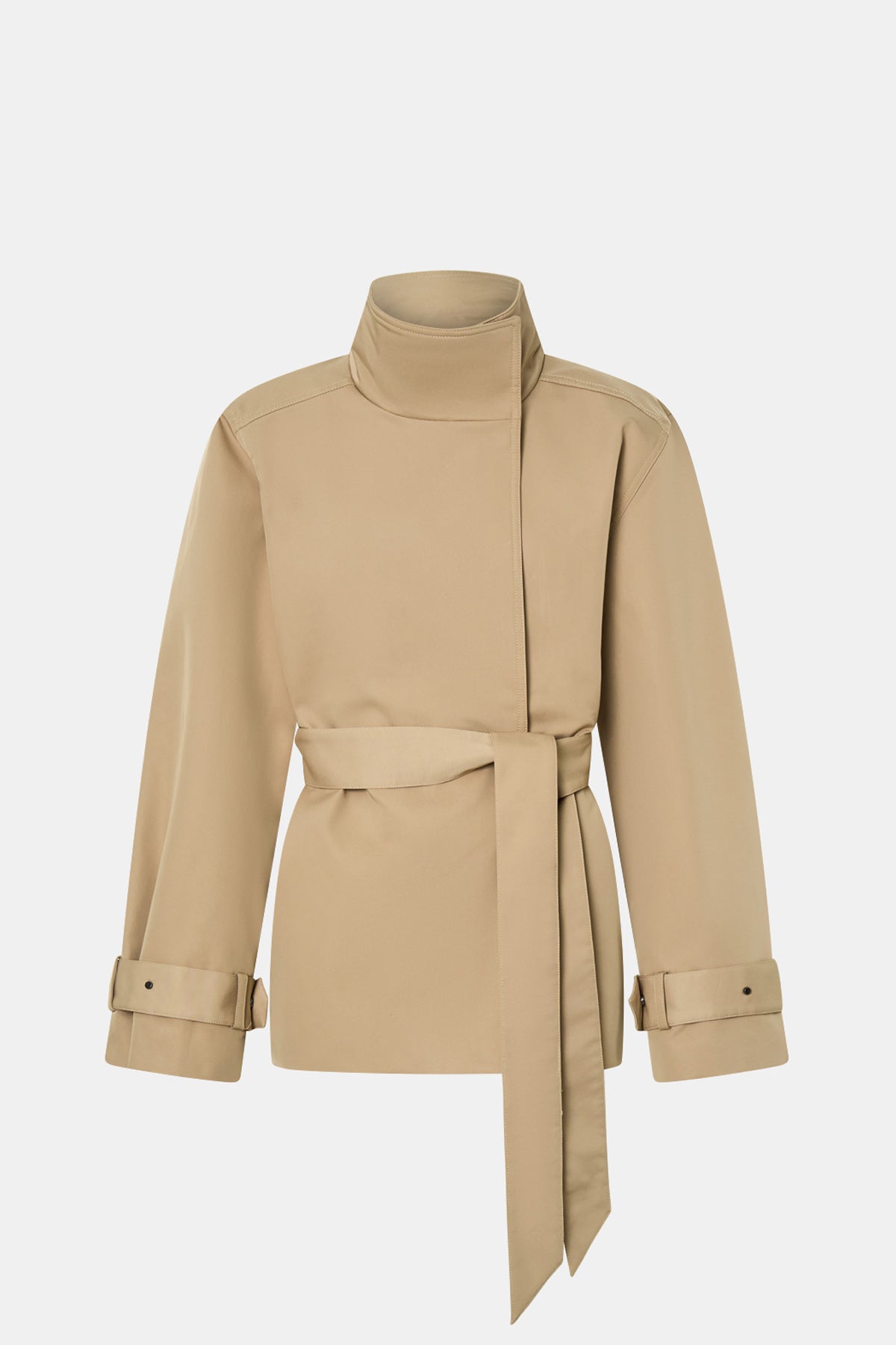 Ghost view CAMILLA AND MARC Mahdavi Puffer Jacket in Tan with boxy silhouette and double‑breasted design.
