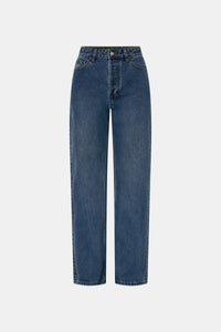 Ghost View CAMILLA AND MARC Manuela Denim Jean in classic blue, high waisted straight leg jean.