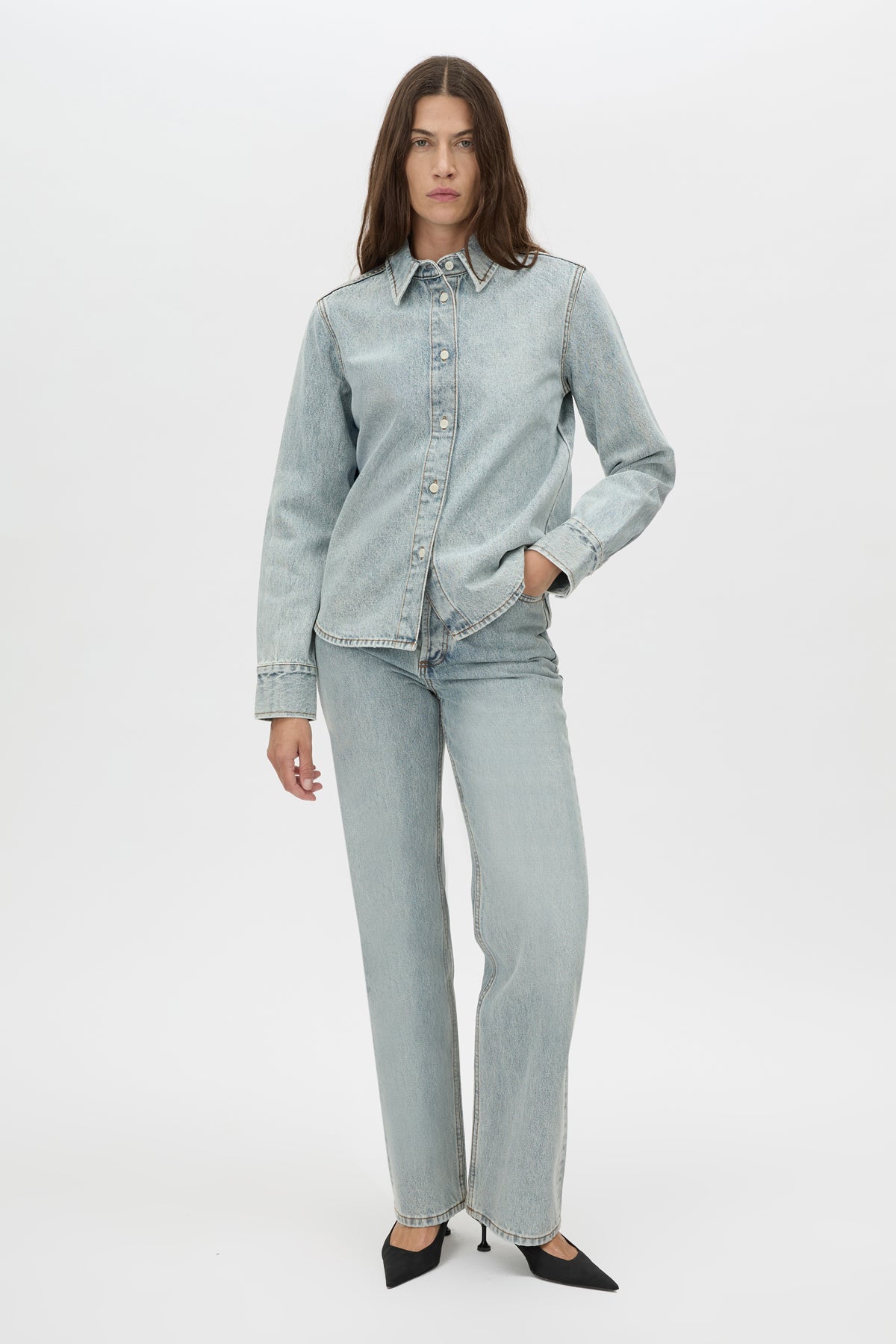 Manuela Denim Jean - CAMILLA AND MARC Manuela high waisted straight leg classic jean in vintage blue