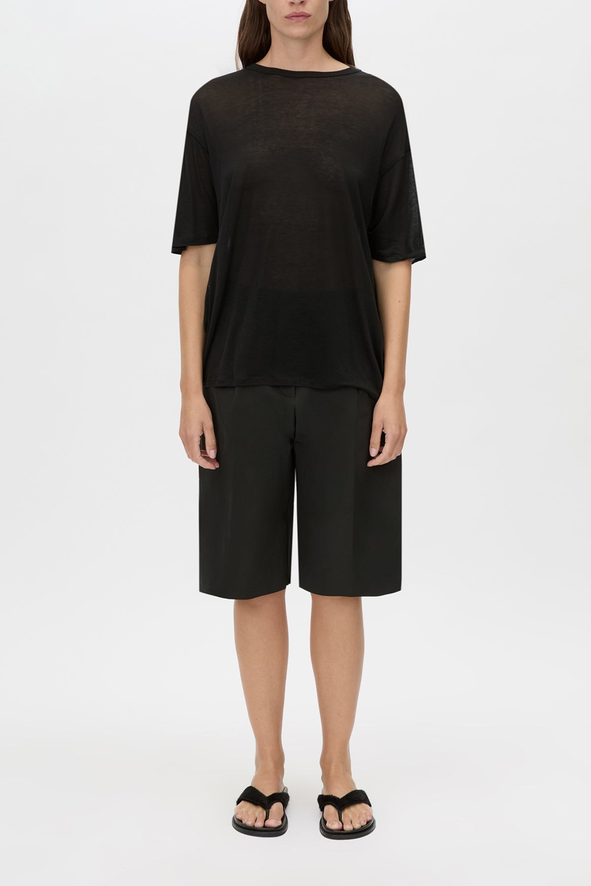 Marjorie Oversized Tee - CAMILLA AND MARC Marjorie lightweight jersey oversized short sleeve black tee