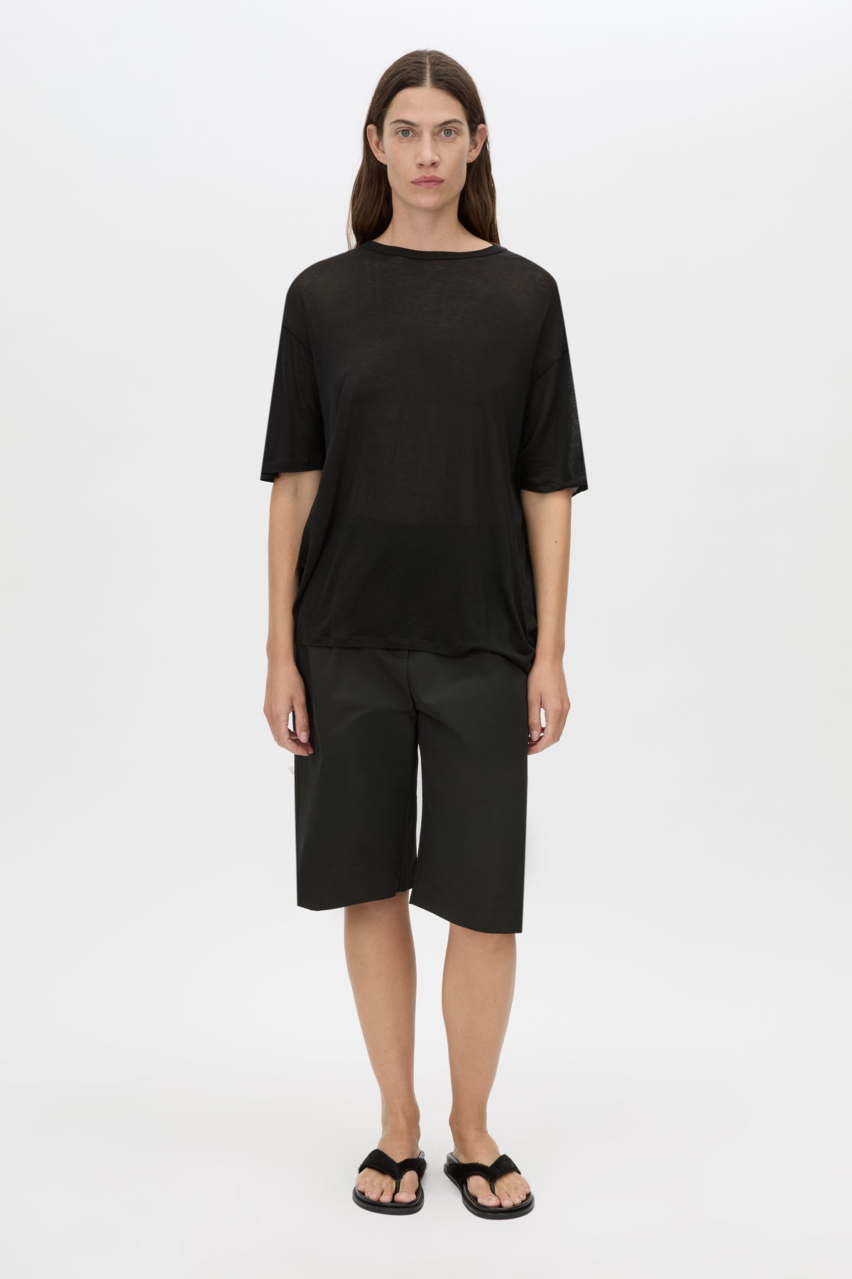Marjorie Oversized Tee - CAMILLA AND MARC Marjorie lightweight jersey oversized short sleeve black tee