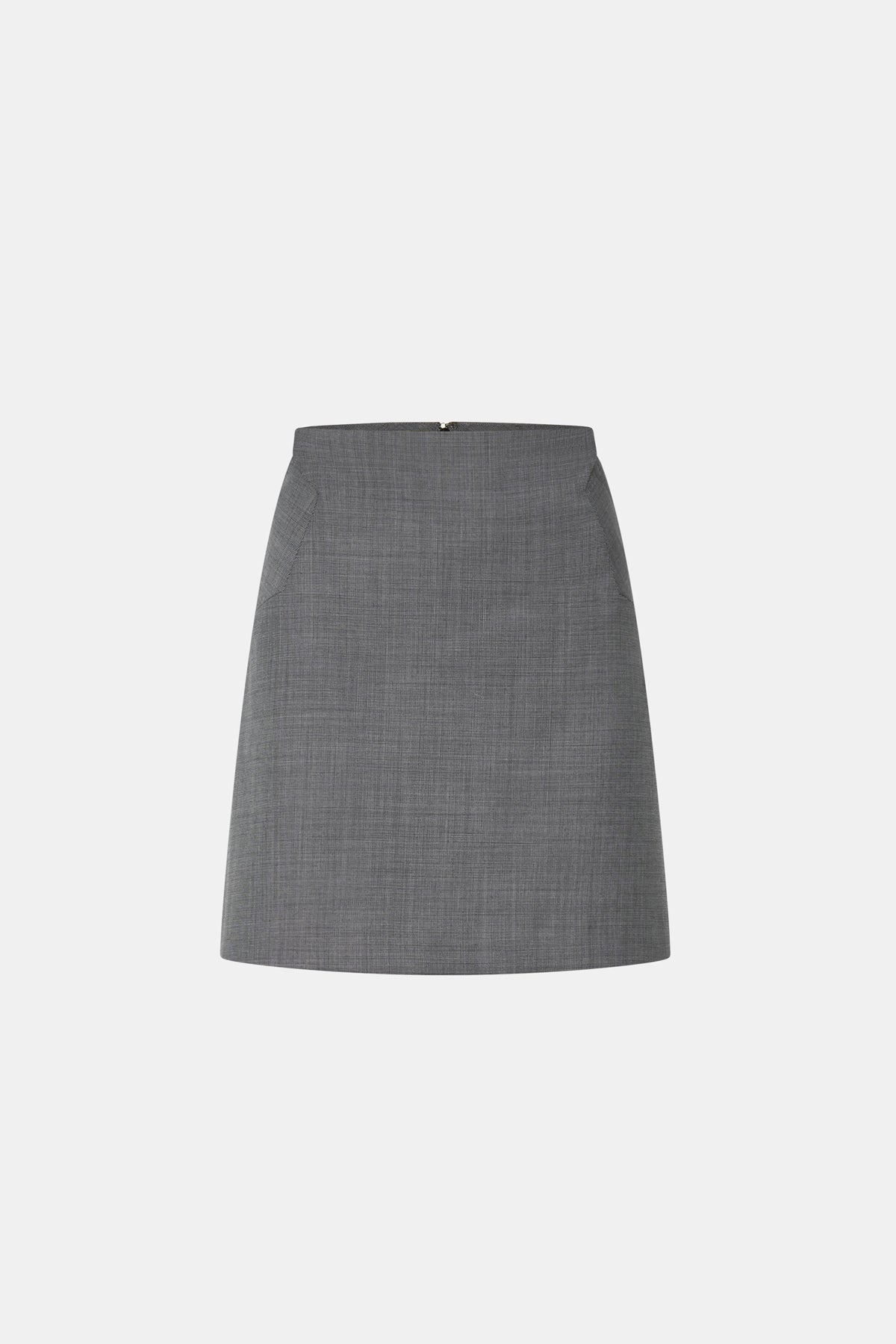 Meyer Mini Skirt - CAMILLA AND MARC Meyer high-waisted charcoal grey mini skirt with panel detailing