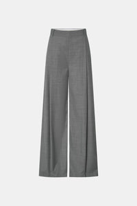 Ghost view CAMILLA AND MARC Meyer Wide Leg Pant in Charcoal Grey with front pleats.