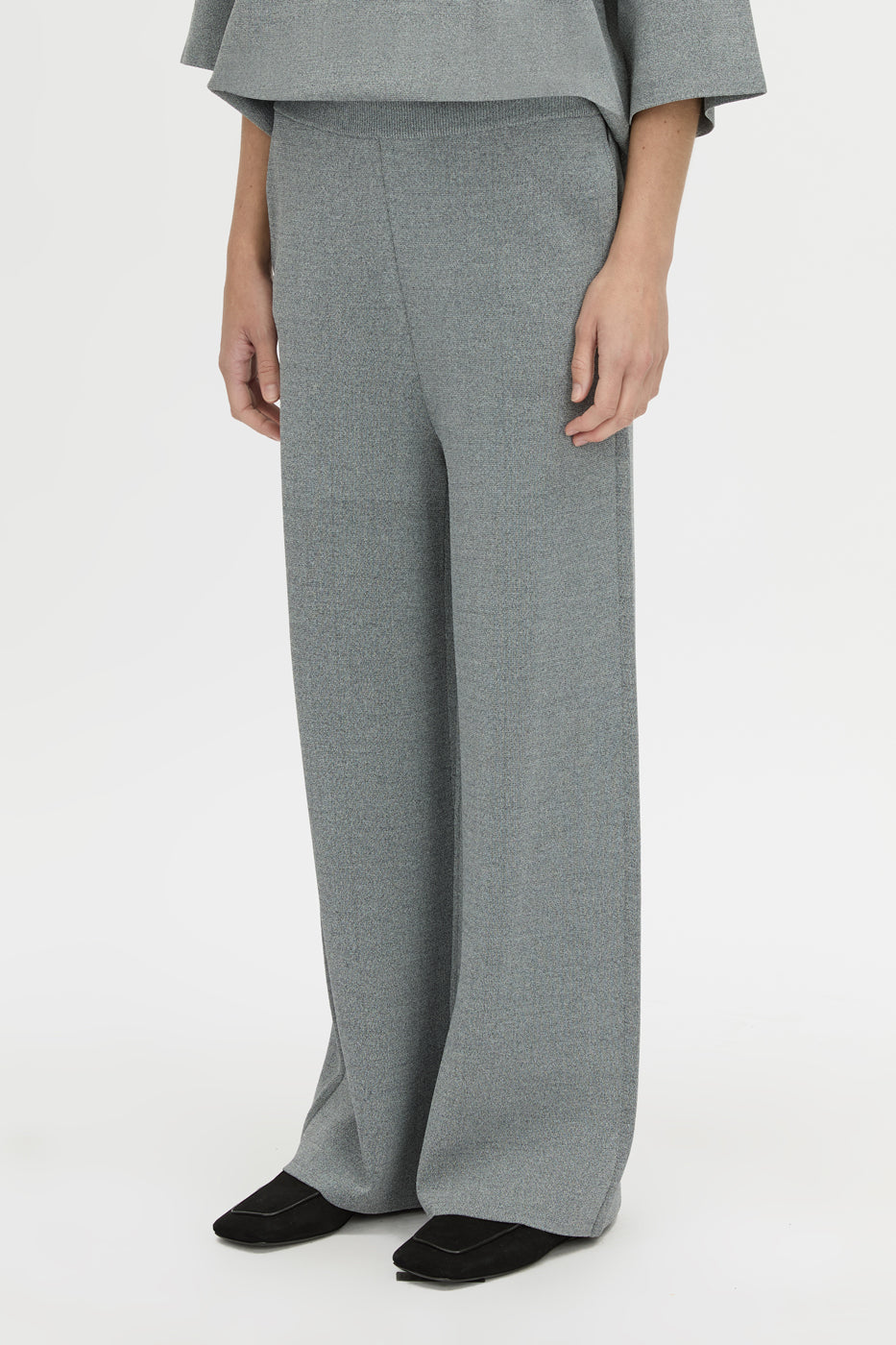 Cropped view CAMILLA AND MARC Onyi Marle Knit Lounge Pant in grey marle.