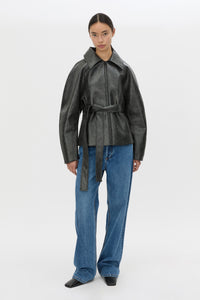 Oreno Croc Belted Jacket