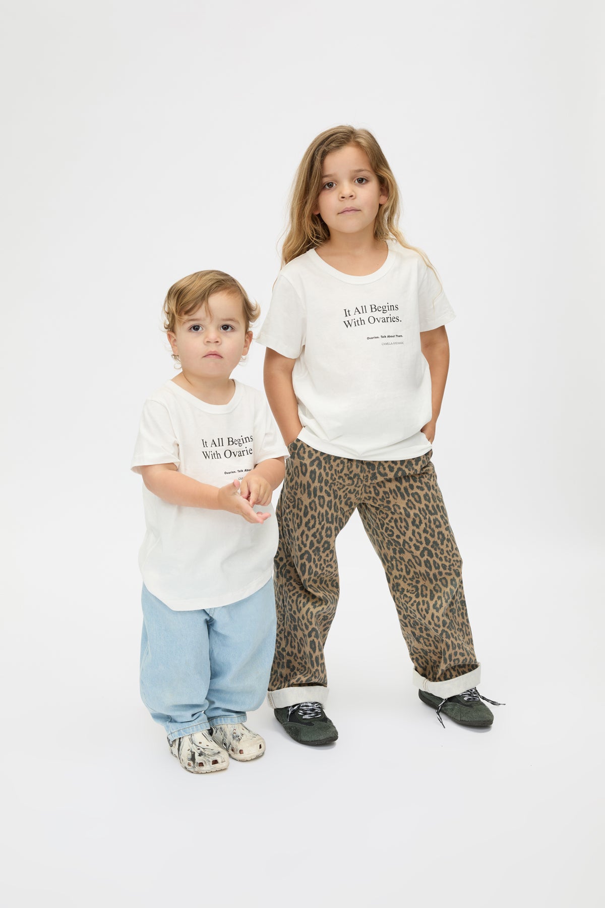 It All Begins With Ovaries Kids Tee