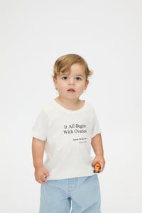 It All Begins With Ovaries Kids Tee