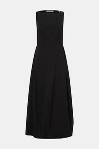 Ghost view CAMILLA AND MARC Paulena Maxi Dress in black with cocoon shaping and a straight neckline.