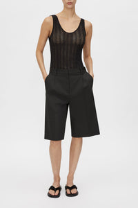 Pieta Bodysuit - CAMILLA AND MARC Pieta black scoop bodysuit in semi-sheer lace