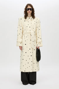 Ponza Coat - CAMILLA AND MARC Ponza eggshell trench coat with detachable fringe detail