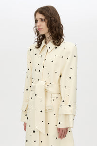 Ponza Coat - CAMILLA AND MARC Ponza eggshell trench coat with detachable fringe detail