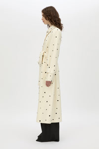 Ponza Coat - CAMILLA AND MARC Ponza eggshell trench coat with detachable fringe detail