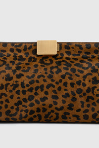 Poppy Leopard Clutch