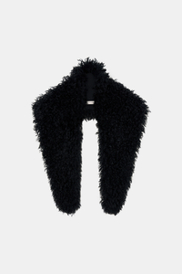 Ghost view CAMILLA AND MARC Renley Stole in black faux‑fur.