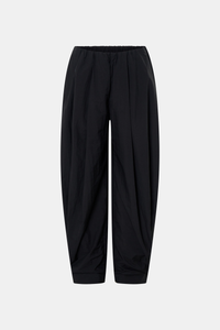 Ghost view CAMILLA AND MARC Rhia Balloon Leg Pant in black with an encased gathered elastic waistband.