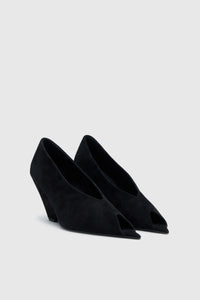 Rhys Suede Peep Toe Pump